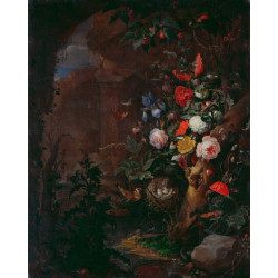 Flowers in a grotto Flowers in a grotto