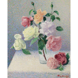 Bouquet of roses in the glass