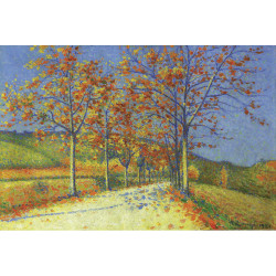 The road with almond trees in autumn 1921 The road with almond trees in autumn 1921