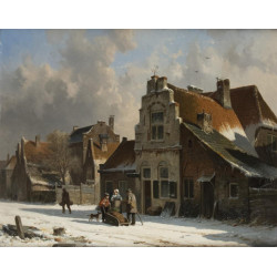 Begegnung auf der winterlichen strabe