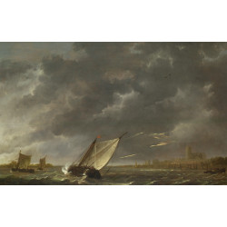 The maas at dordrecht in a storm The maas at dordrecht in a storm