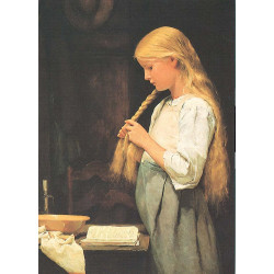 Mdchen die haare flechtend