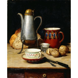 Still life coffee and potatoes 1897