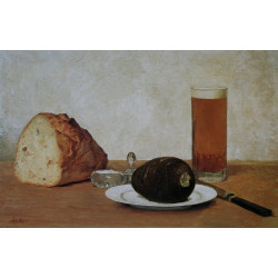 Stilleben bier und rettich