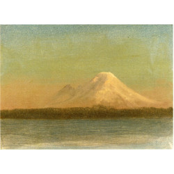 Snow capped moutain at twilight