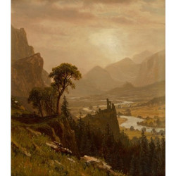 Sunset in the mountains 1859