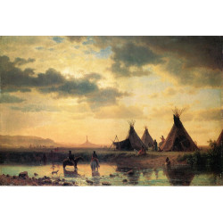 View of chimney rock ogalillalh sioux village in foreground