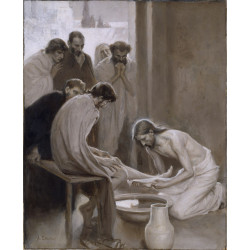 Jesus washing the feet of his disciples