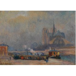 Notre dame de paris view from the quay of tournelle Notre dame de paris view from the quay of tournelle