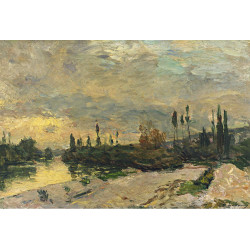 The sunset at the seine near vetheuil The sunset at the seine near vetheuil