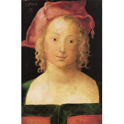 Face a young girl with red beret 1507 Face a young girl with red beret 1507