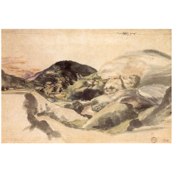 Landscape near segonzano in the valley cembra 1495