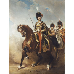 A portrait of general fleury on horseback