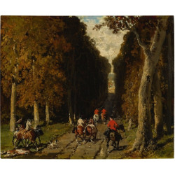 Chasse dans l allee vers la croix