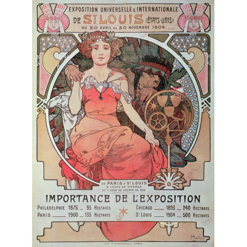 A poster for the world fair st louis united states 1904