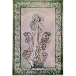 Decorative panel for edmond rostands la princesse lointaine with sarah bernhardt 1890 1910...
