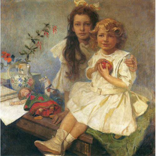 Jaroslava and jiri the artist s children 1919