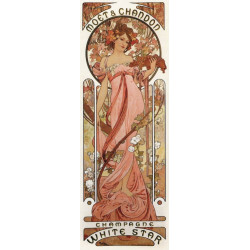 Poster advertising moet chandon champagne white star 1899