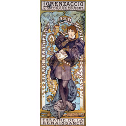 Poster for lorenzaccio alfred de musset with sarah bernhardt paris 1896