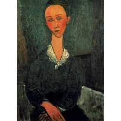 A woman with white collar 1916