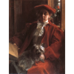 Emma and mouche the dog 1902