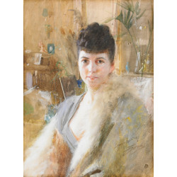 Lady with fur cape 1887 Lady with fur cape 1887