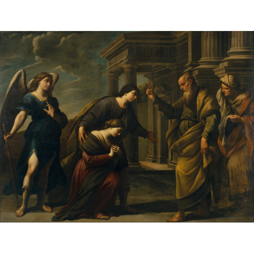 Raguel s blessing of her daughter sarah before leaving ecbatana with tobias
