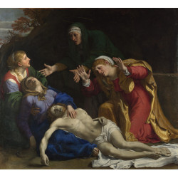 The dead christ mourned the three maries