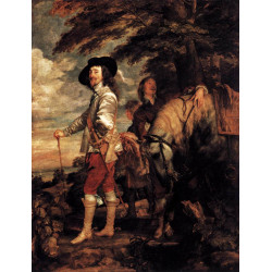 Charles i king of england at the hunt