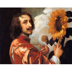 Self portrait with a sunflower 1632