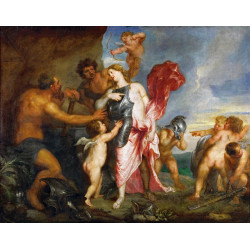 Thetis receives the arms and armor for achilles from hephaestus