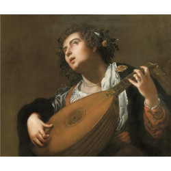 Woman playing a lute Woman playing a lute
