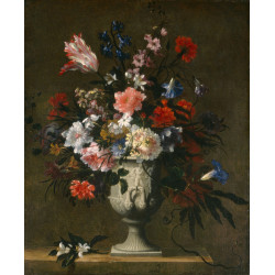 French 17th century flowers in a classical vase f