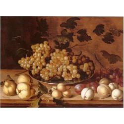 Nature morte peches prunes poires et raisins 1630