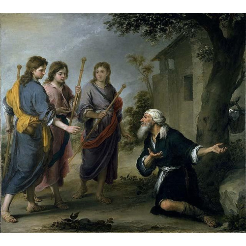 Abraham receiving the three angels 1667