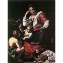 Madonna and child with the young st john 1620