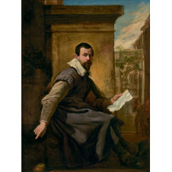 Portrait of a man with a sheet of music