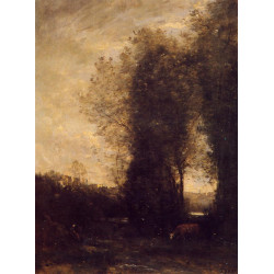 A cow and its keeper 1872 A cow and its keeper 1872