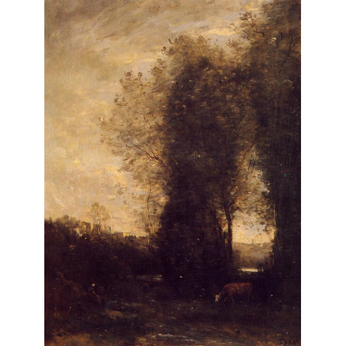 A cow and its keeper 1872