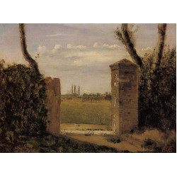 Boid guillaumi near rouen a gate flanked by two posts 1822