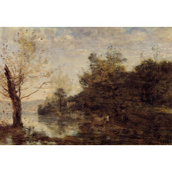 Cowherd by the water