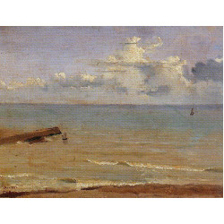 Dieppe end of a pier and the sea 1822