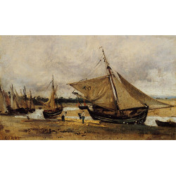 Fishing boars beached in the chanel