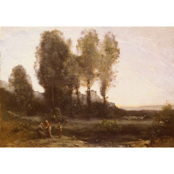 The monastery behind the trees