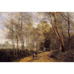 Ville d avray horseman at the entrance of the forest 1873