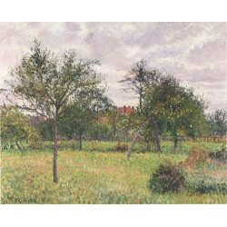 Afternoon in eragny grey weather 1900