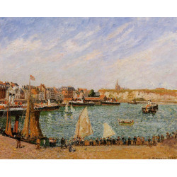 Afternoon sun the inner harbor dieppe 1902