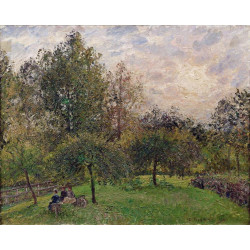 Apple trees and poplars in the setting sun 1901