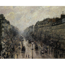 Boulevard montmartre foggy morning 1897