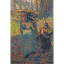 Peasant women carrying brushwood